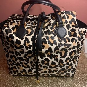 Leopard Miranda Large Calf Hair Tote